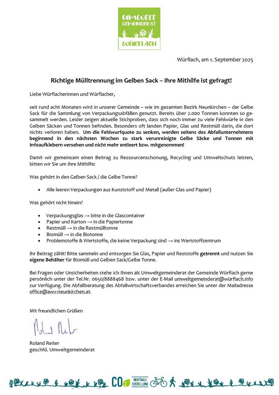 Fehlwürfe Gelber Sack GGR R. Reiter - 1.9.2025_